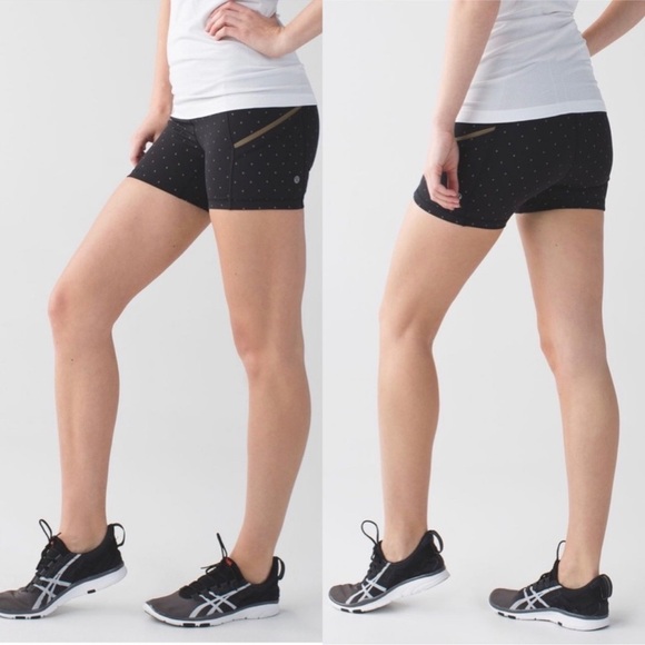 Lululemon What The Sport Mini Biker Short Night Fall Black Multi Size 10 - Picture 2 of 13